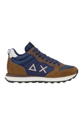 sneaker-running-mid-top-bleu-solide