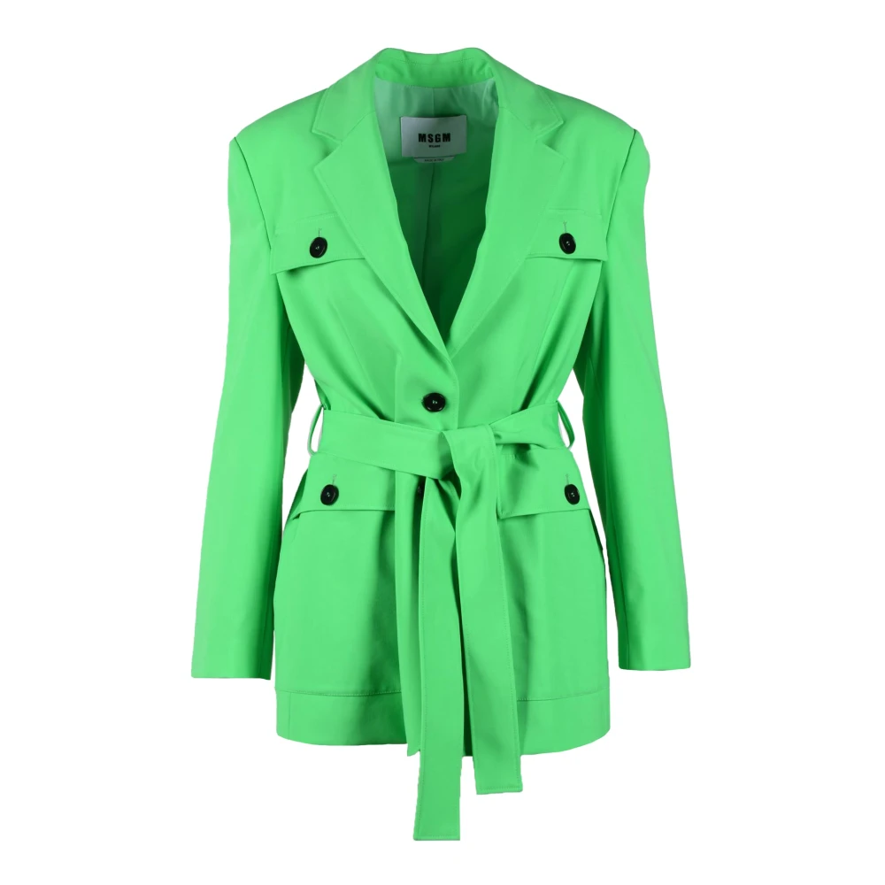 Msgm - Jackets > Blazers - Green - Msgm - Modalova