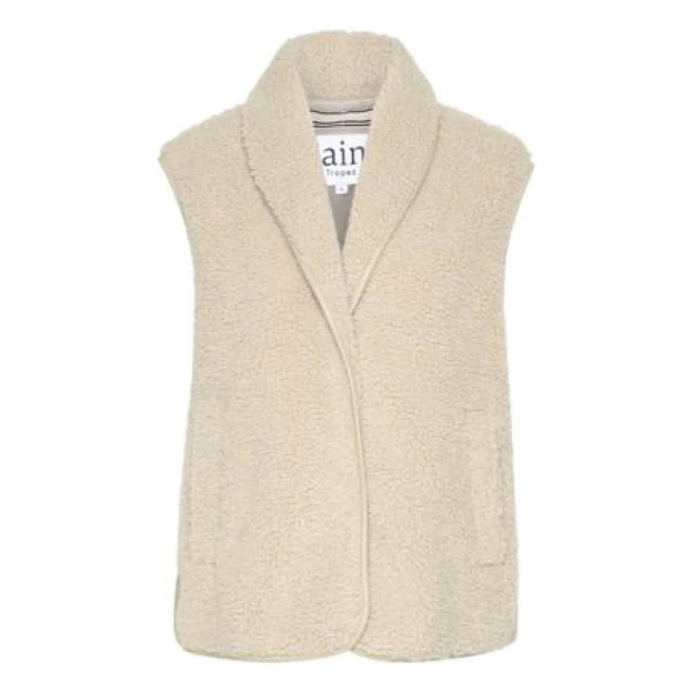 Saint Tropez Teddy Bodywarmer Beige Dames