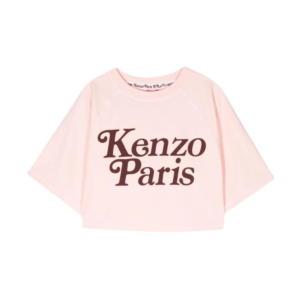 Kenzo Logo Print T-shirts en Polos Pink Dames