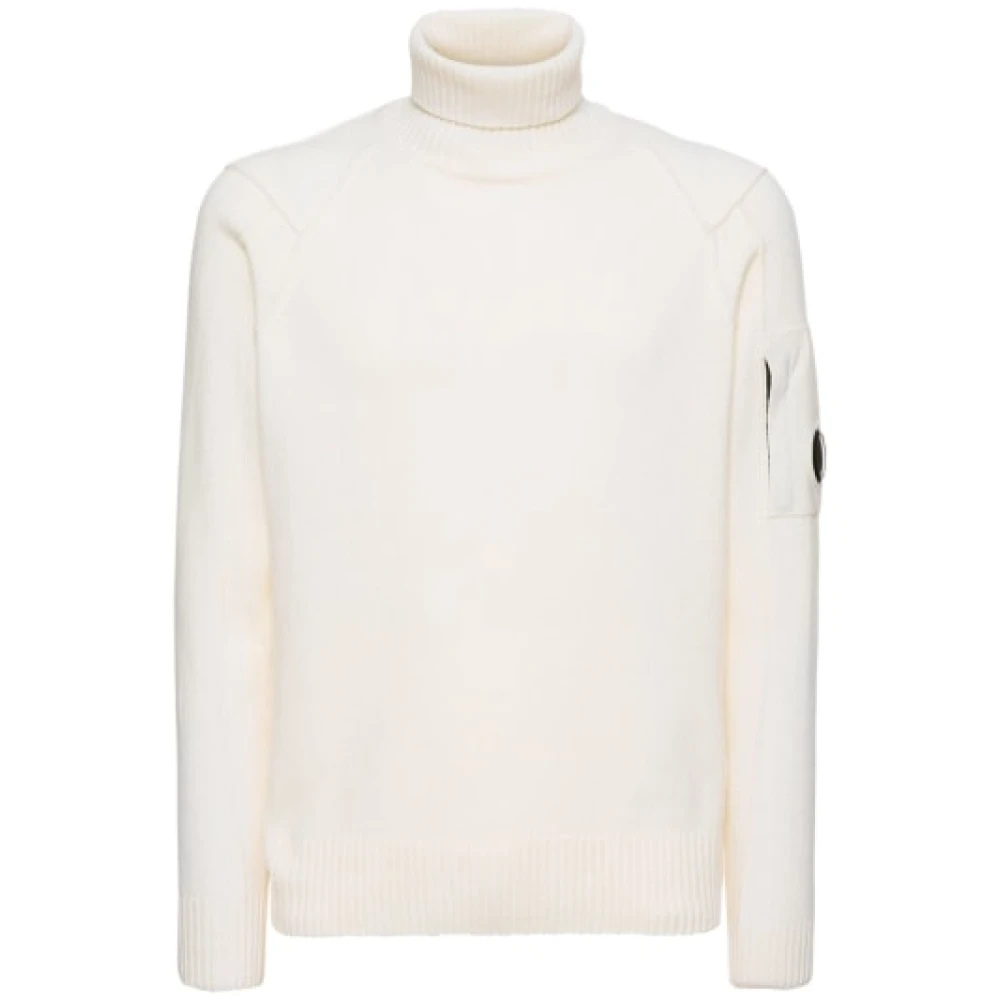C.P. Company Regular Fit Witte Wolmix Pull White Heren