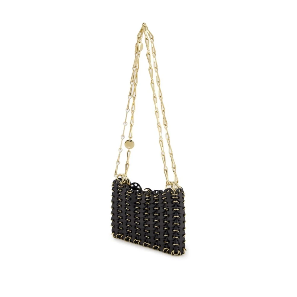 Paco Rabanne Zwart Goud Nano Clutch Black Dames