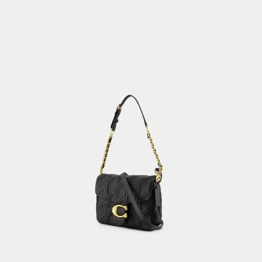 Coach Schoudertas van gewatteerd lamsvacht in zwart Black Dames
