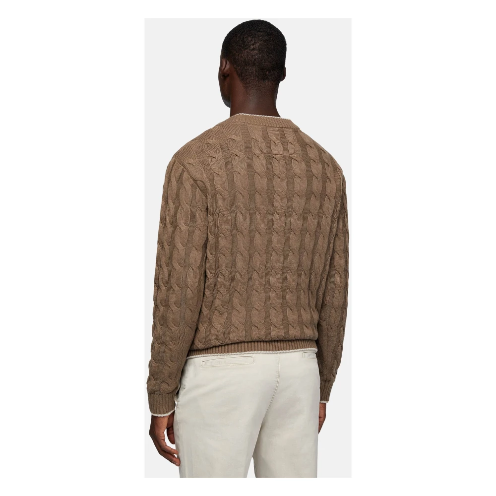Boggi Milano V-hals Jumper Brown Heren