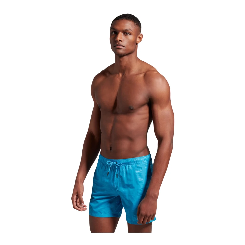 Bikkembergs Logo motief zwemshorts Blauw Blue Heren