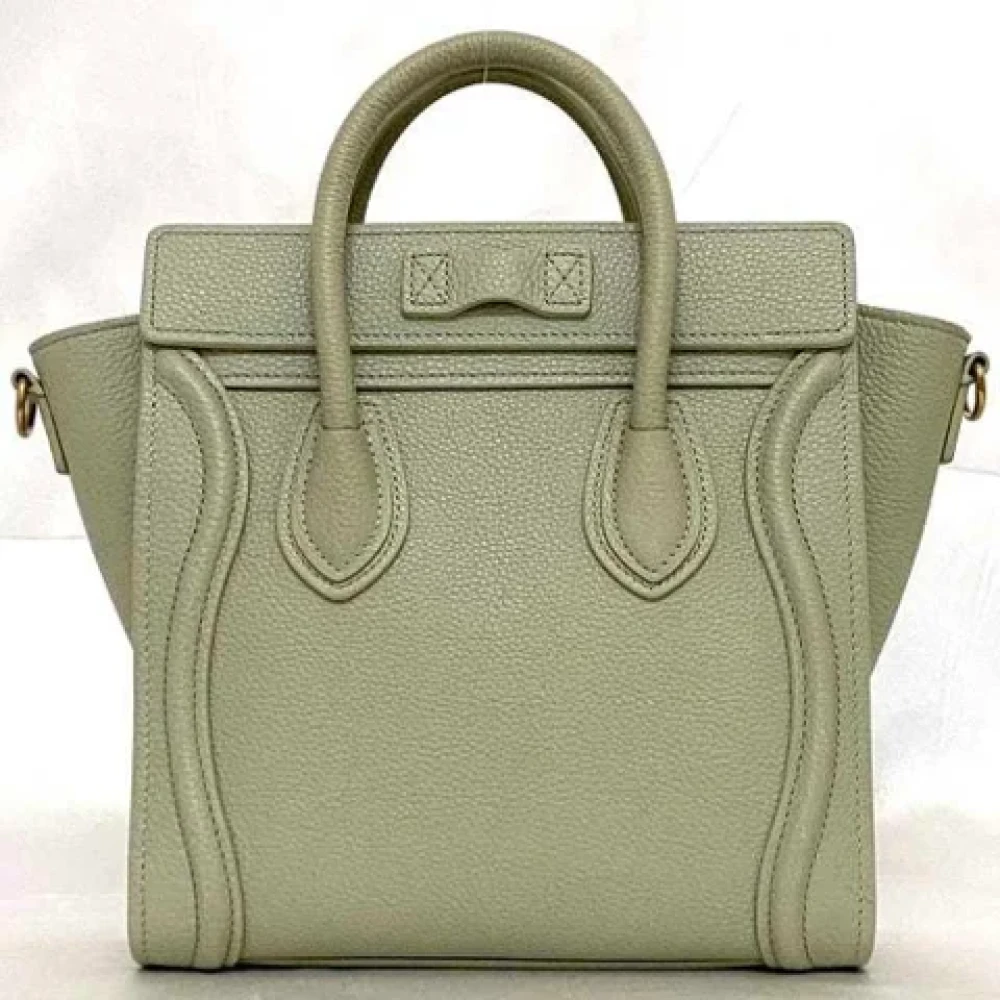 Celine Vintage Pre-owned Leather celine-bags Green Dames