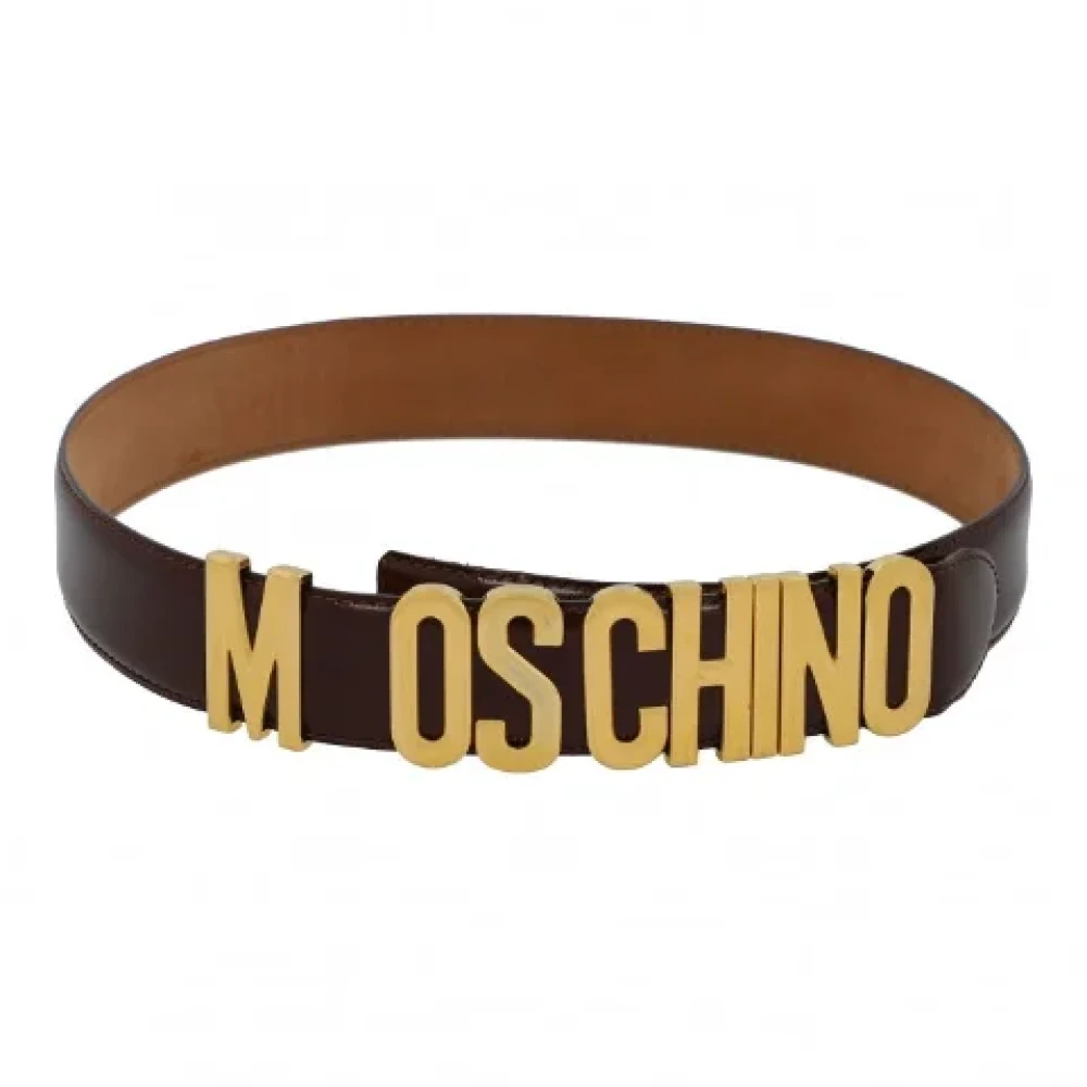 Moschino Pre-Owned Pre-owned Leather belts Brown Dames