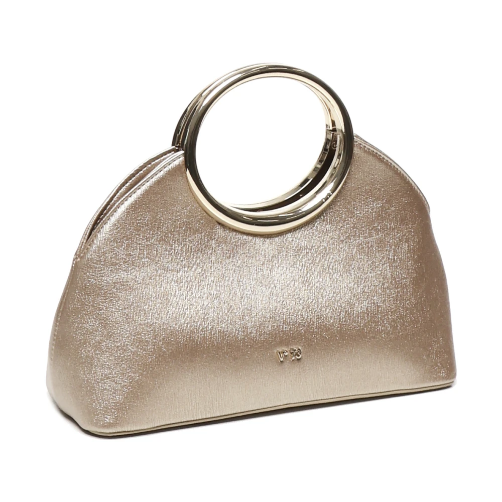 V73 Gouden Cirkel Handvat Clutch Tas Yellow Dames
