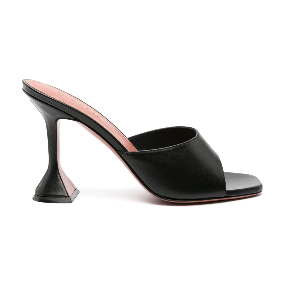 Amina Muaddi Women's Black Heeled Mules,, Lupita Slipper Size 5 Uk