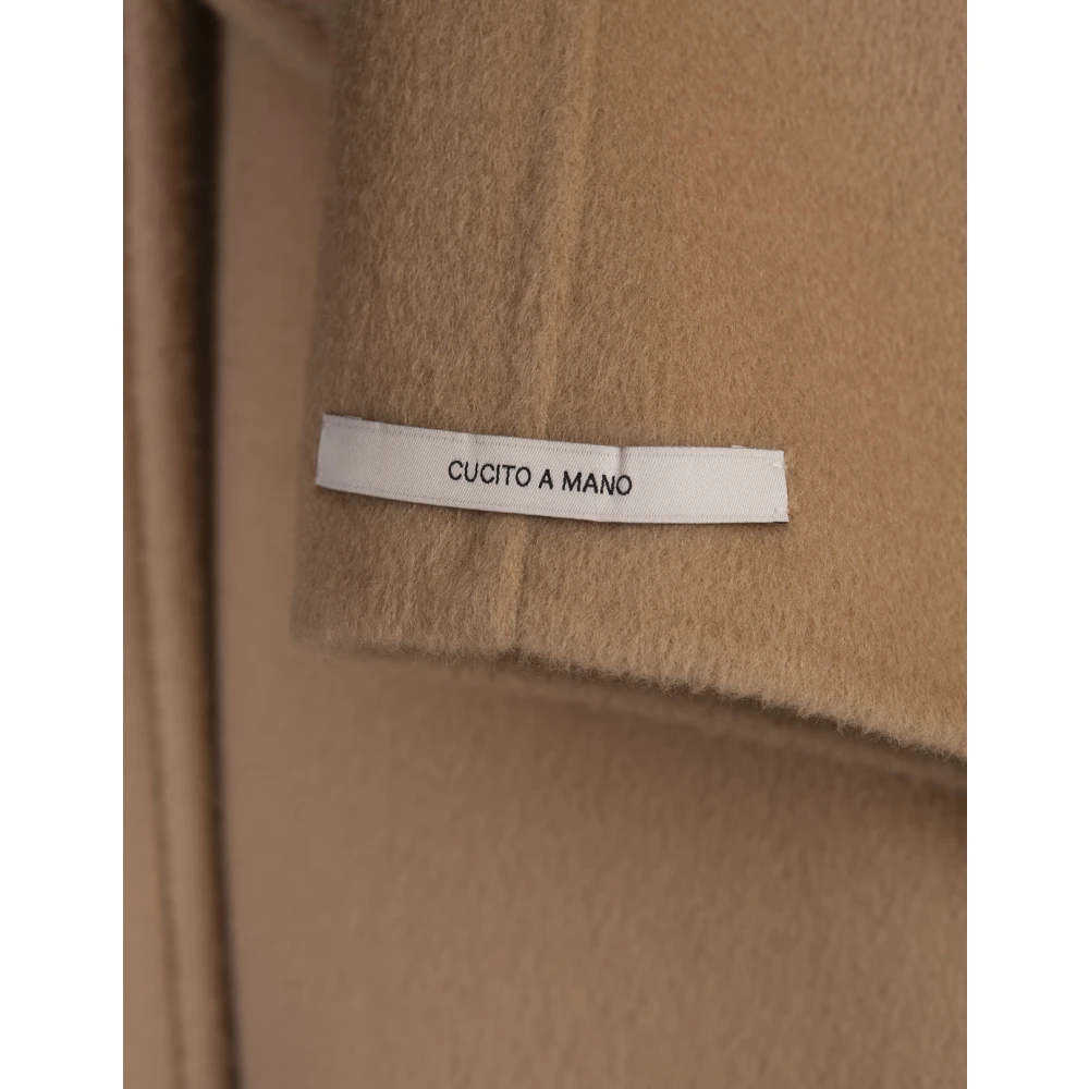 SPORTMAX Bruine Wol Kasjmier Jas Brown Dames