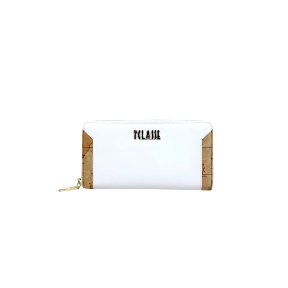 Alviero Martini 1A Classe Women's White Geo Harmonia Portafoglio Zip Around - Wallets & Cardholders - One Size - Accessories