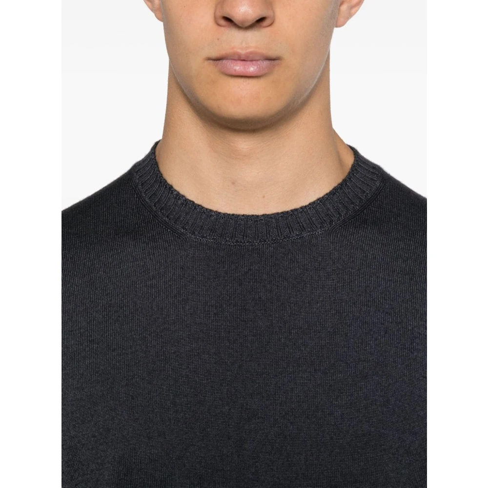 Fay Zwarte trui met ronde hals Black Heren