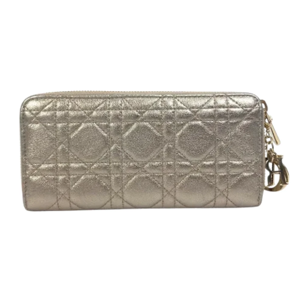Dior Vintage Pre-owned Leather wallets Yellow Dames