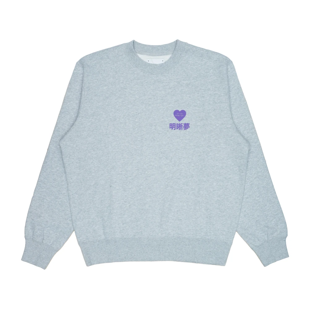 Edwin Katoenen trui met print Blue Heren