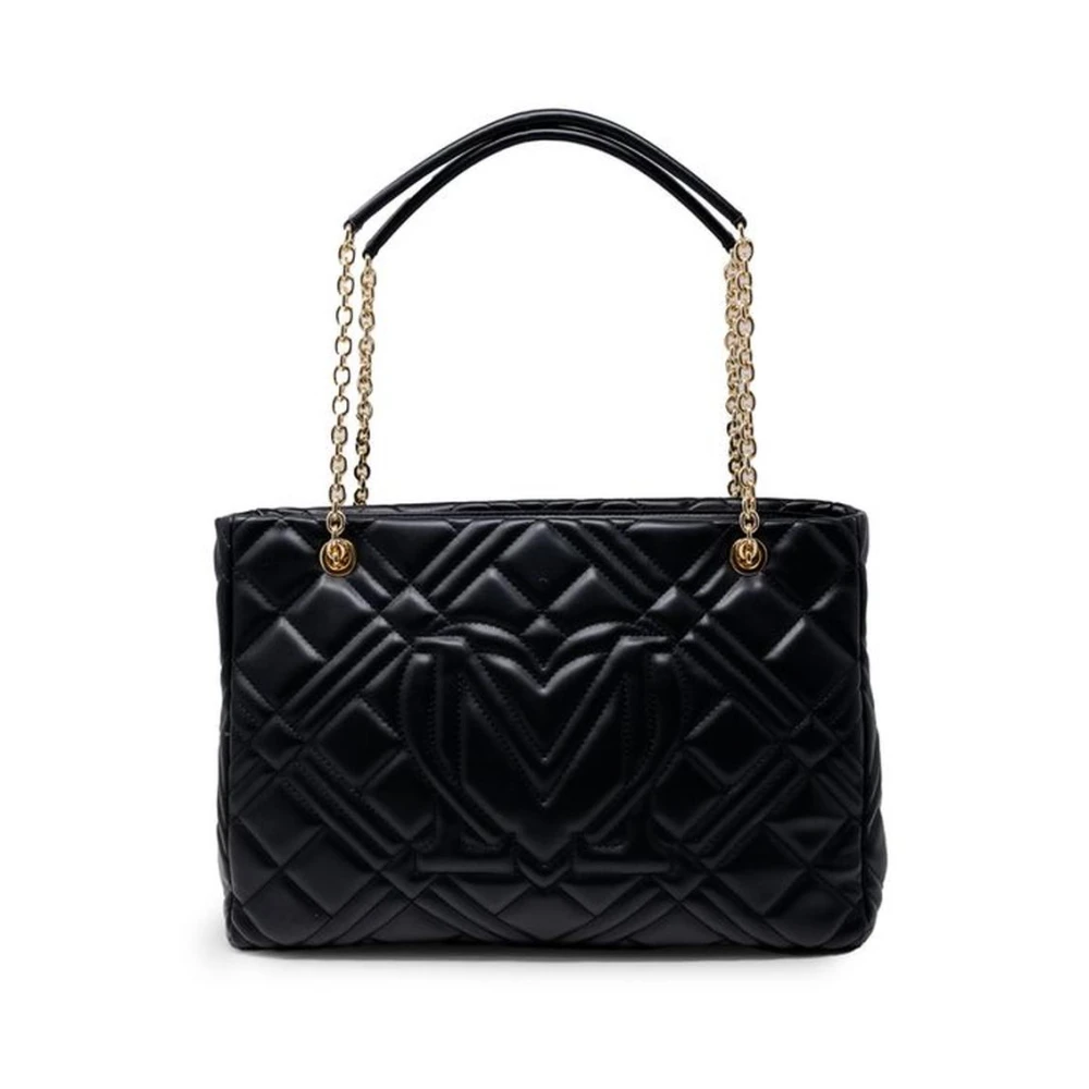 Love Moschino Ruime polyethyleen handtas herfst winter collectie Black Dames