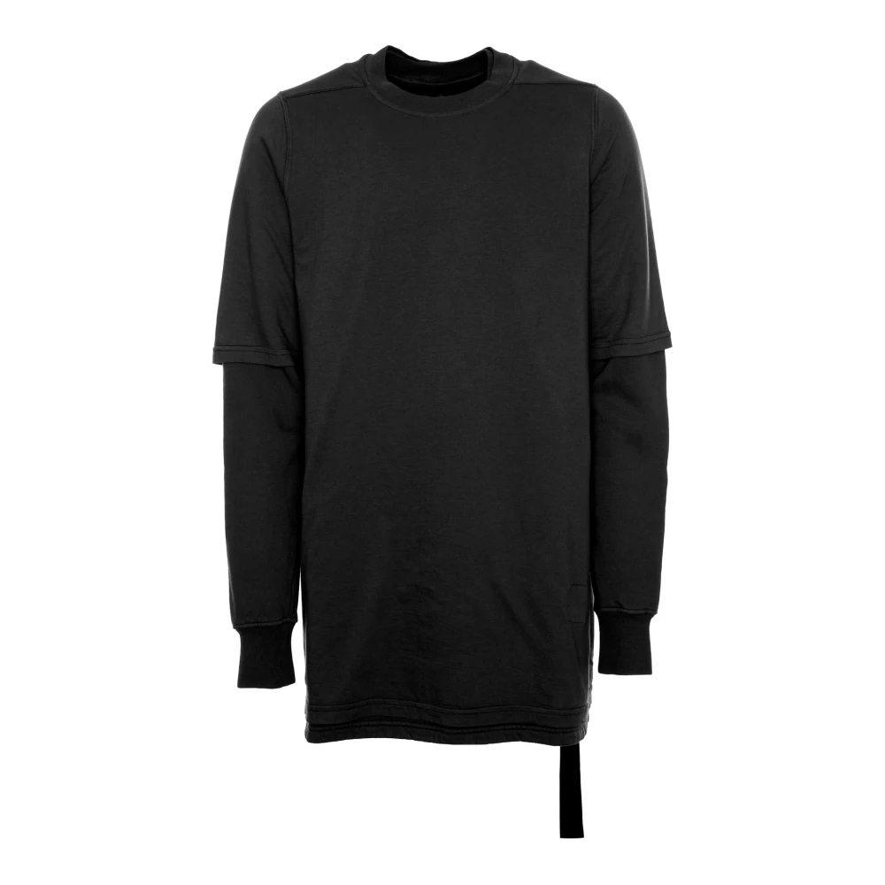 Rick Owens Oversized Sweatshirt met aangehecht T-shirt Black Heren
