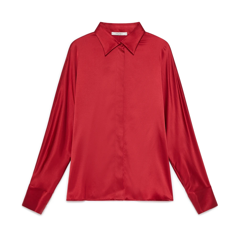 Maliparmi Zijde Satijnen Blouse Red Dames