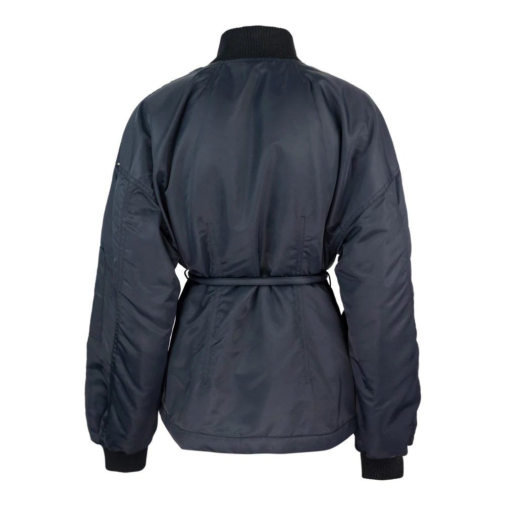 SPORTMAX Zwarte Jassen met Wol Details Black Dames