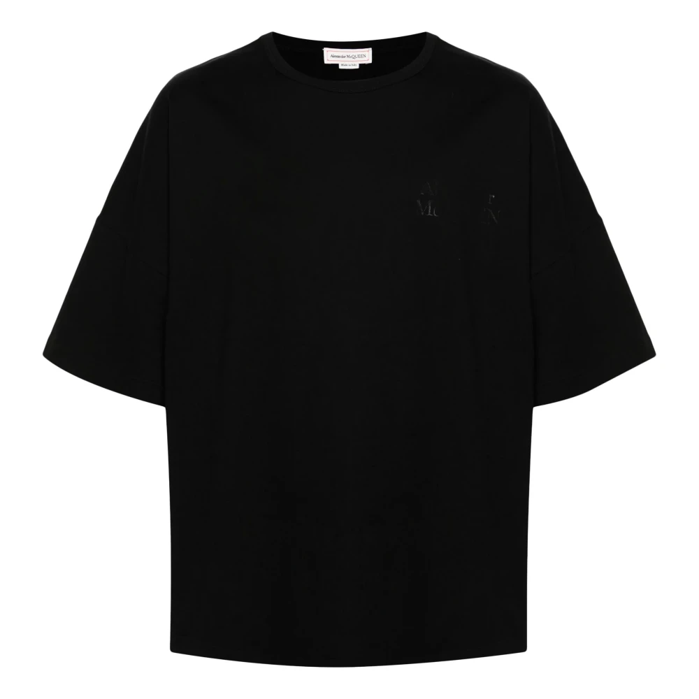 Alexander mcqueen Zwart T-shirt met Oversized Logo Black Heren
