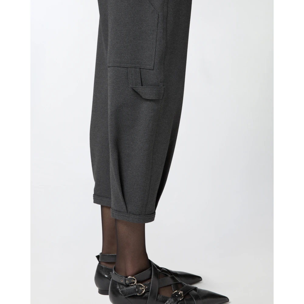 pinko Platte Broek Gray Dames