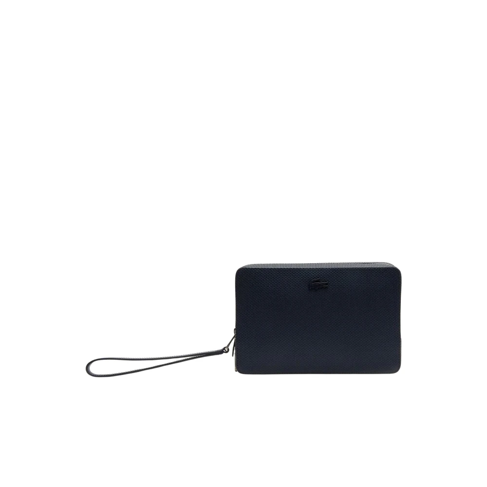 Lacoste Men's Black Chantaco Leather Pouch - Bags - One Size - Bags