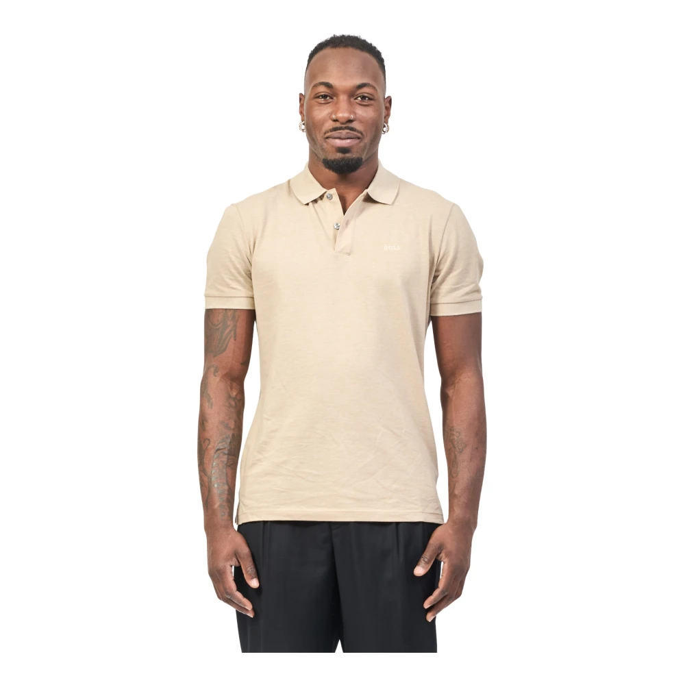 Hugo Boss Beige Katoenen Polo Shirt Pallas Beige Heren