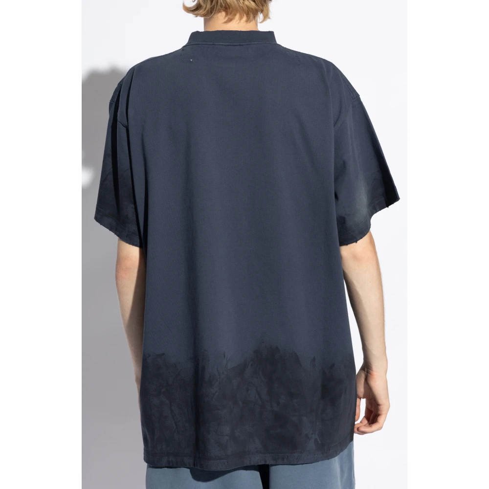 Balenciaga T-shirt met logo Blue Heren