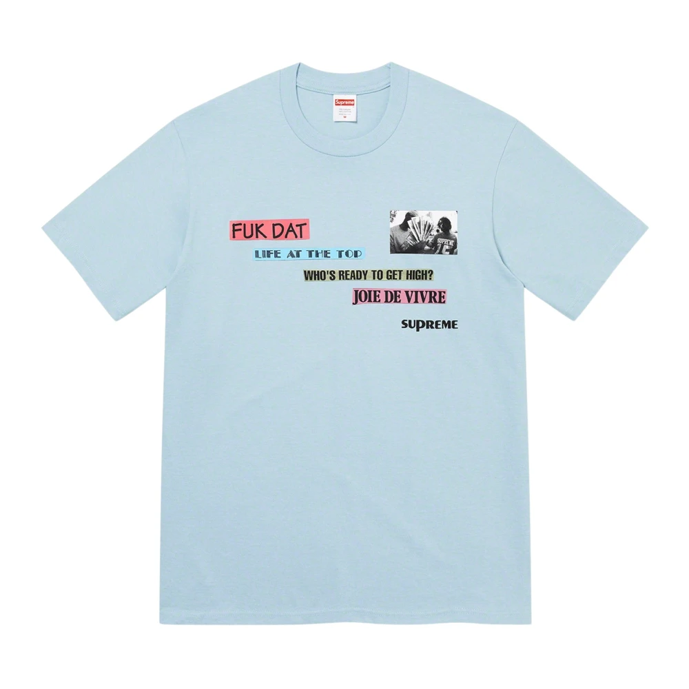 Supreme Beperkte Oplage Klassieke Grafische Tee Blue Heren