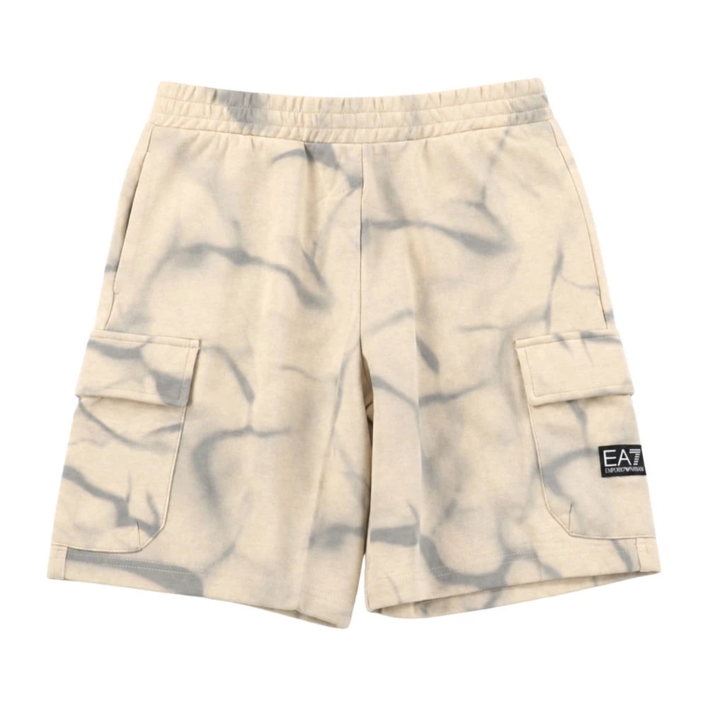 Emporio Armani Ea7 Boys Beige Shorts, 8 Y, Jersey Bermuda