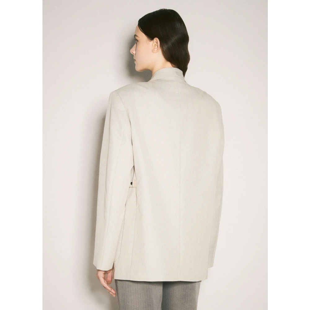 Our Legacy Klassieke Clasp Blazer met Zakken Beige Dames