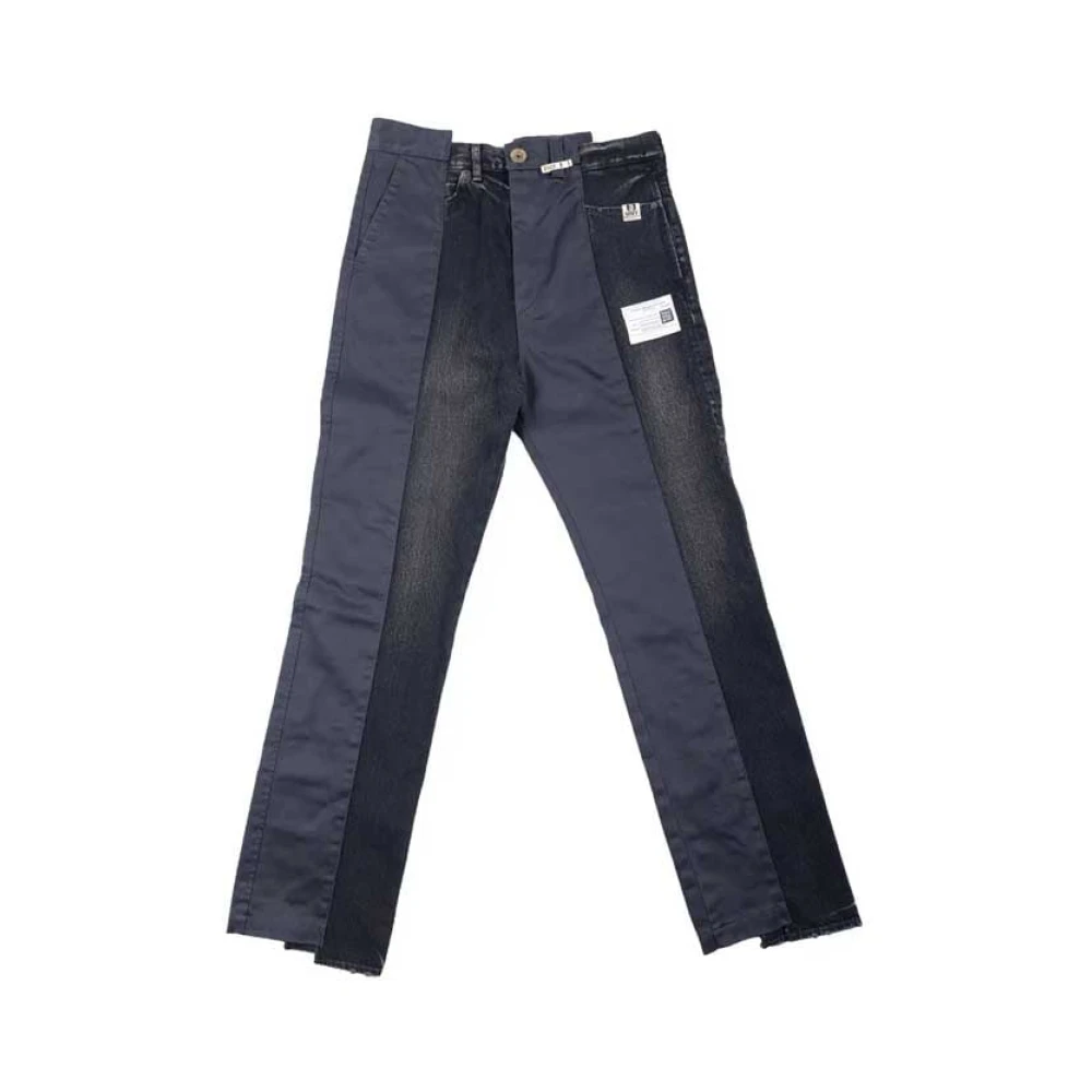 Mihara Yasuhiro Zwarte Hybride Denim Chino Broek Black Heren