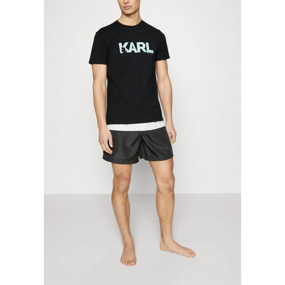 Karl Lagerfeld Heren Logo Regular T-shirt Black Heren