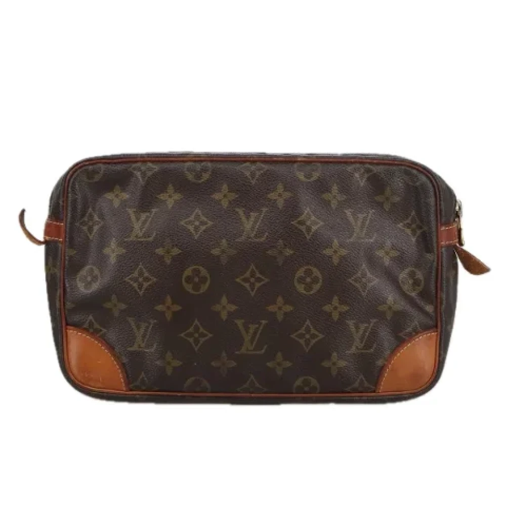 Louis Vuitton Vintage Pre-owned Canvas clutches Brown Dames
