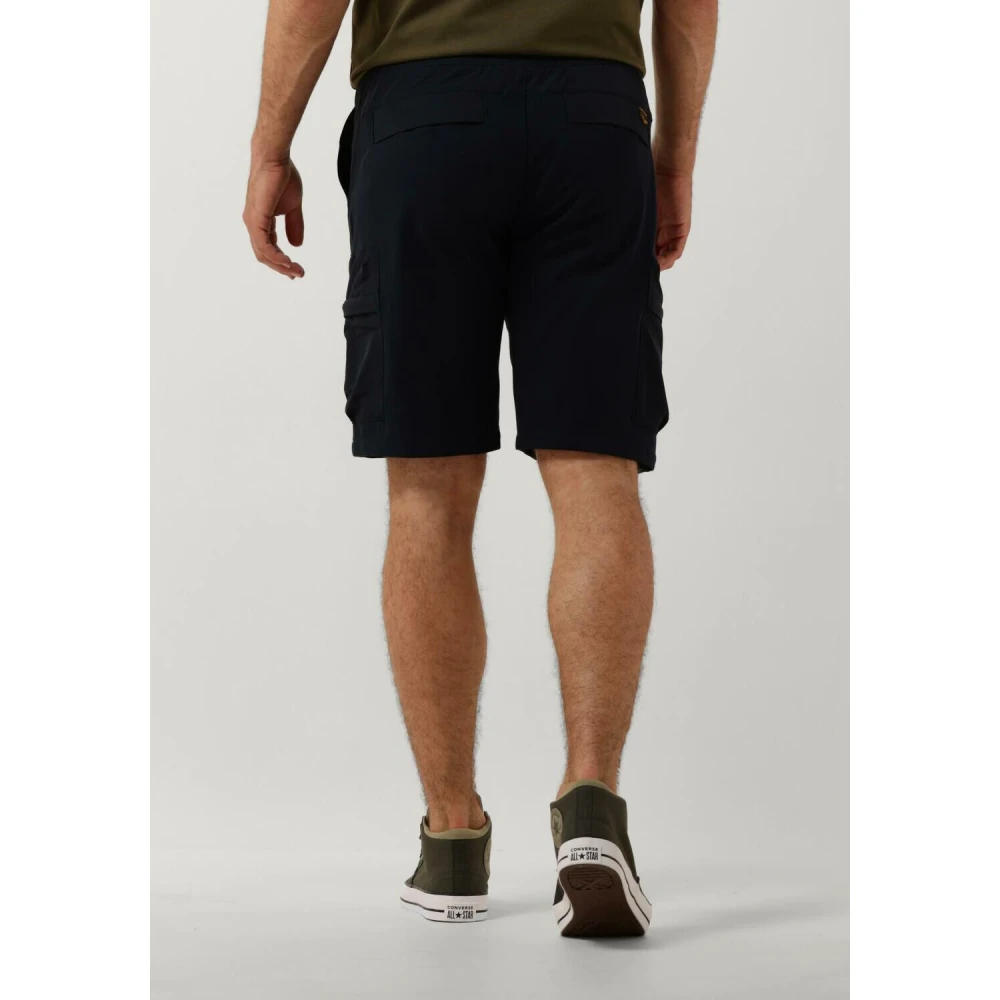 PME Legend Blauwe Cargo Shorts Tech Fabric Blue Heren