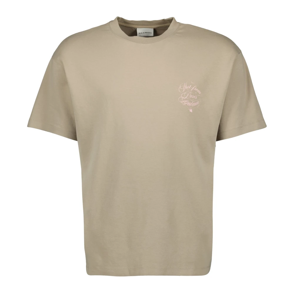 Drole de Monsieur Beige Vignes T-shirt Lente-Zomer 2025 Beige Heren
