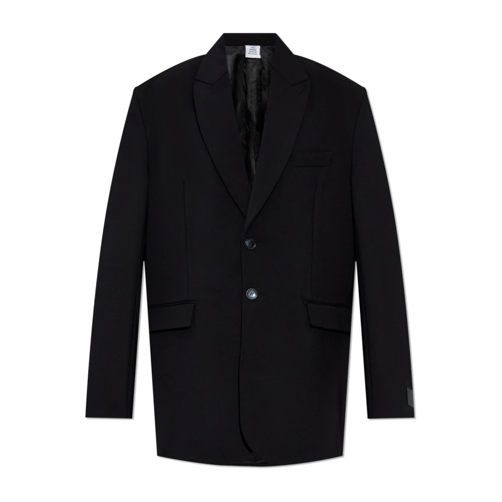 Vetements Wollen Blazer Black Dames