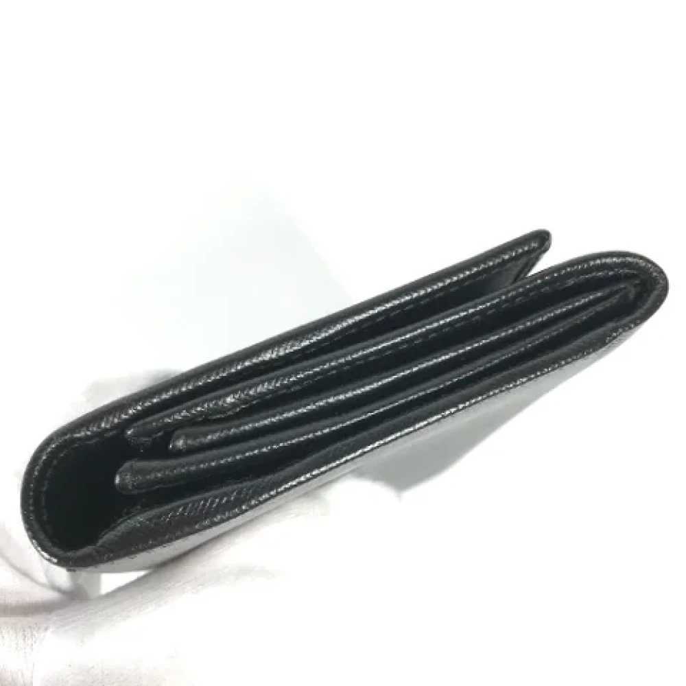 Prada Vintage Pre-owned Leather wallets Black Dames