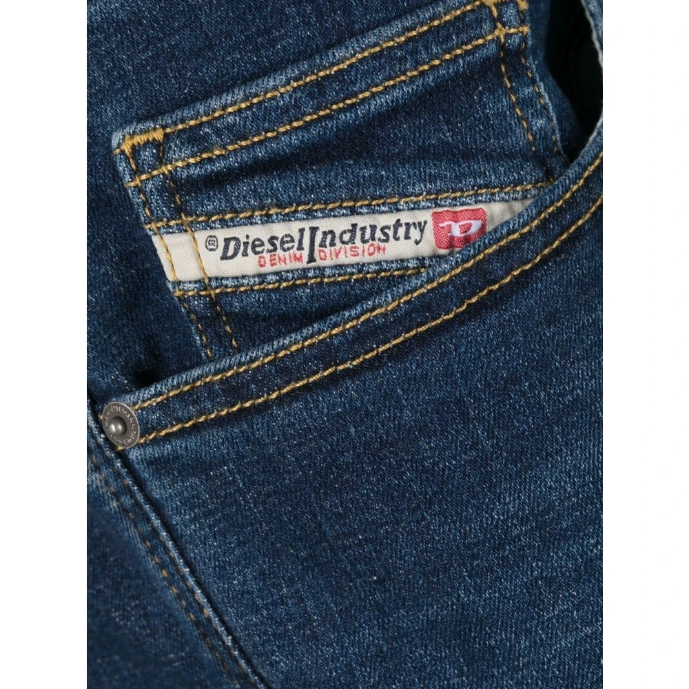 Diesel Casual Blauwe Straight Jeans Blue Heren
