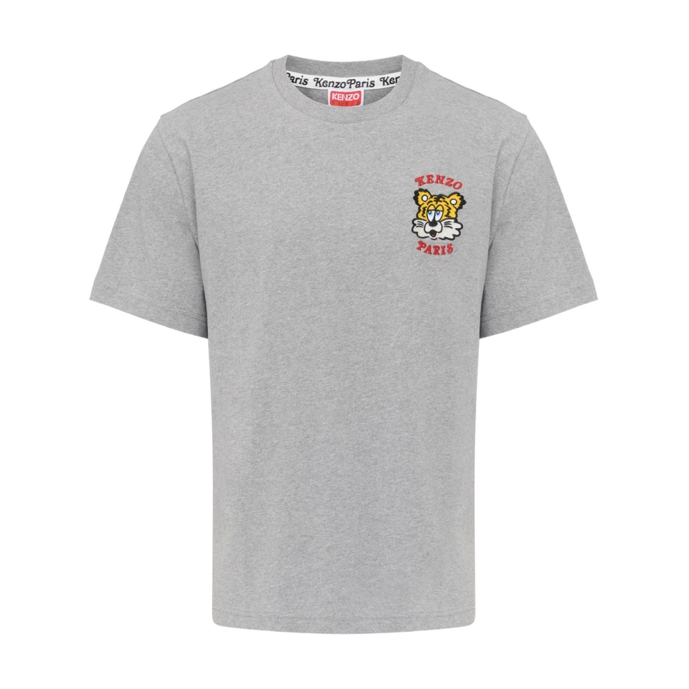 Kenzo Verdy Collection Embroide Mode T-shirt Gray Heren