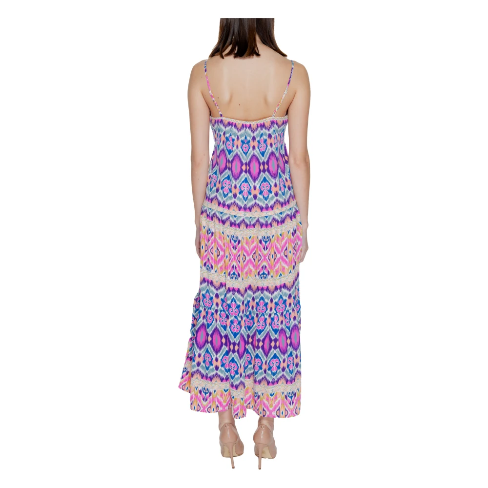 Only Roze Geometrische Sweetheart Jurk Multicolor Dames