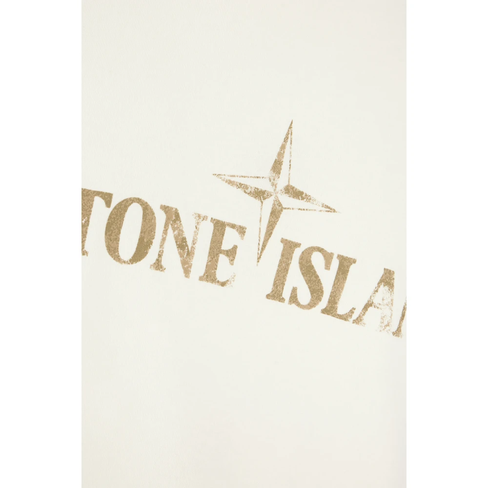 Stone Island Casual Katoenen T-Shirt in Diverse Kleuren Beige Heren