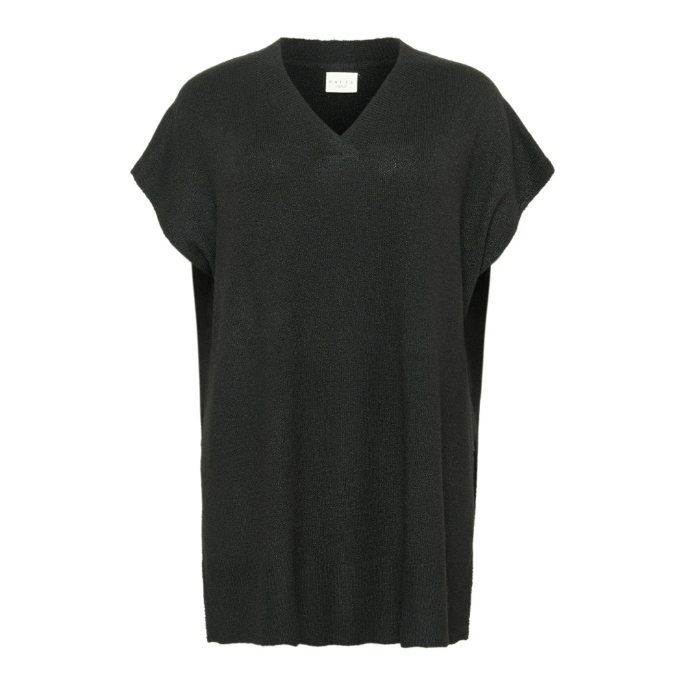 Kaffe Curve Damen Schwarz Strickponcho Für Annett - Bild 2
