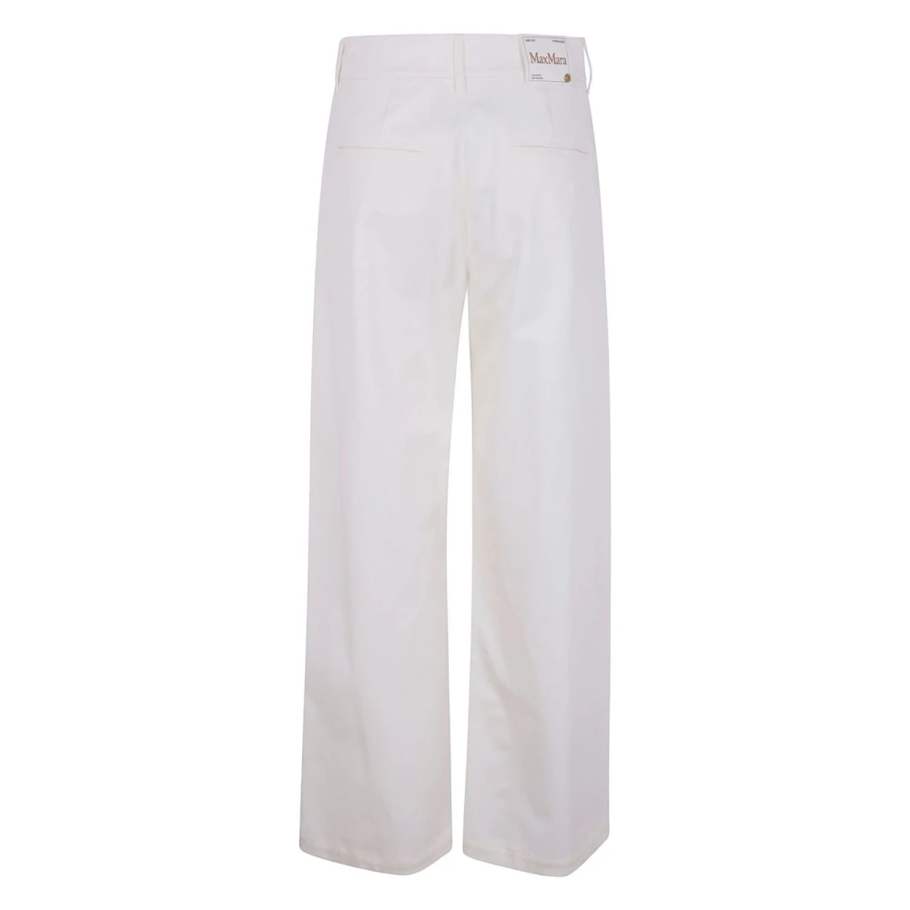 Max Mara Witte Marianna Broek met Riemlussen White Dames