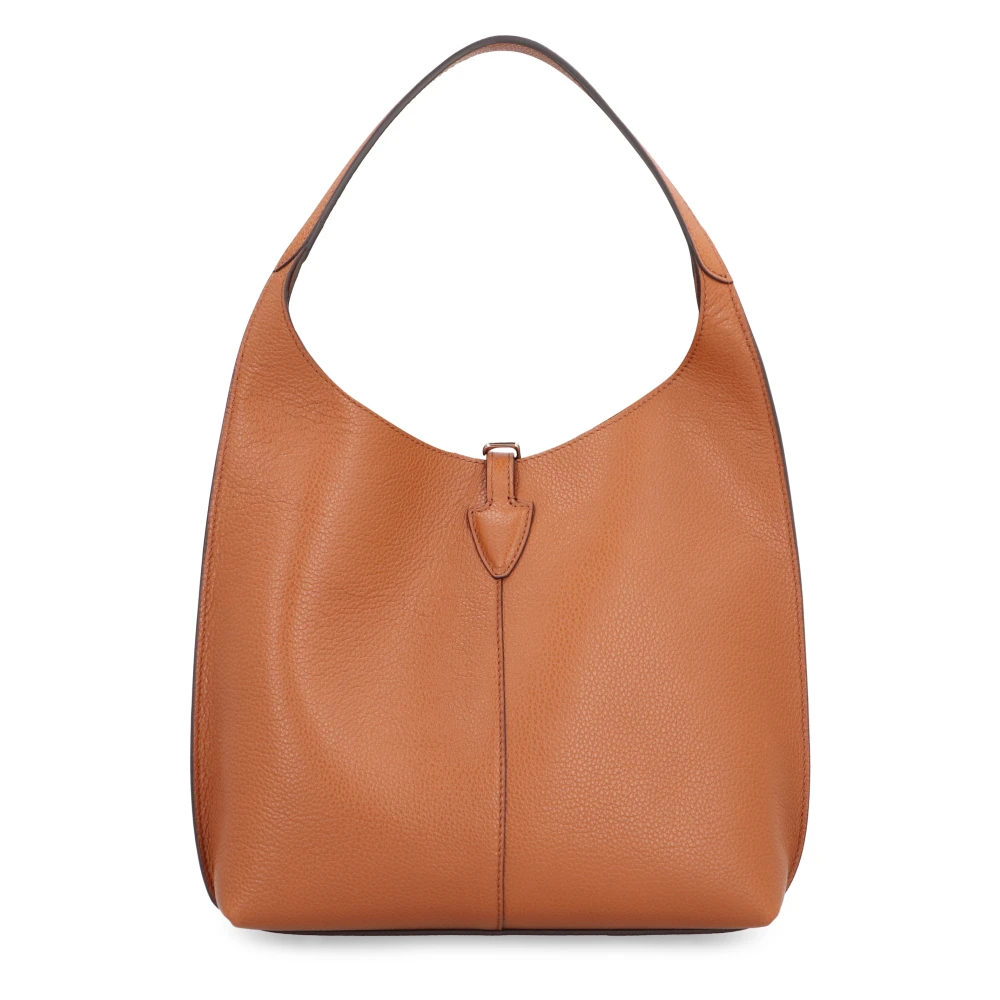 TOD'S Kleine leren schoudertas Brown Dames
