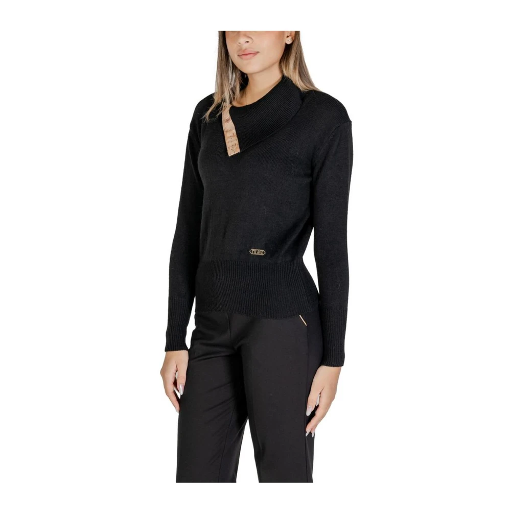 Alviero Martini 1a Classe Zwarte Gebreide Trui Dames Collectie Black Dames