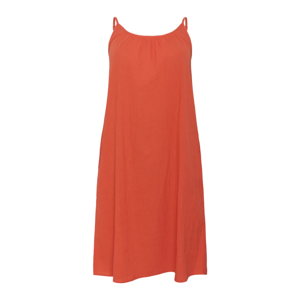 Kaffe Curve Red Short Dresses, Female, 7XL, Strap Dress In Grenadine Color