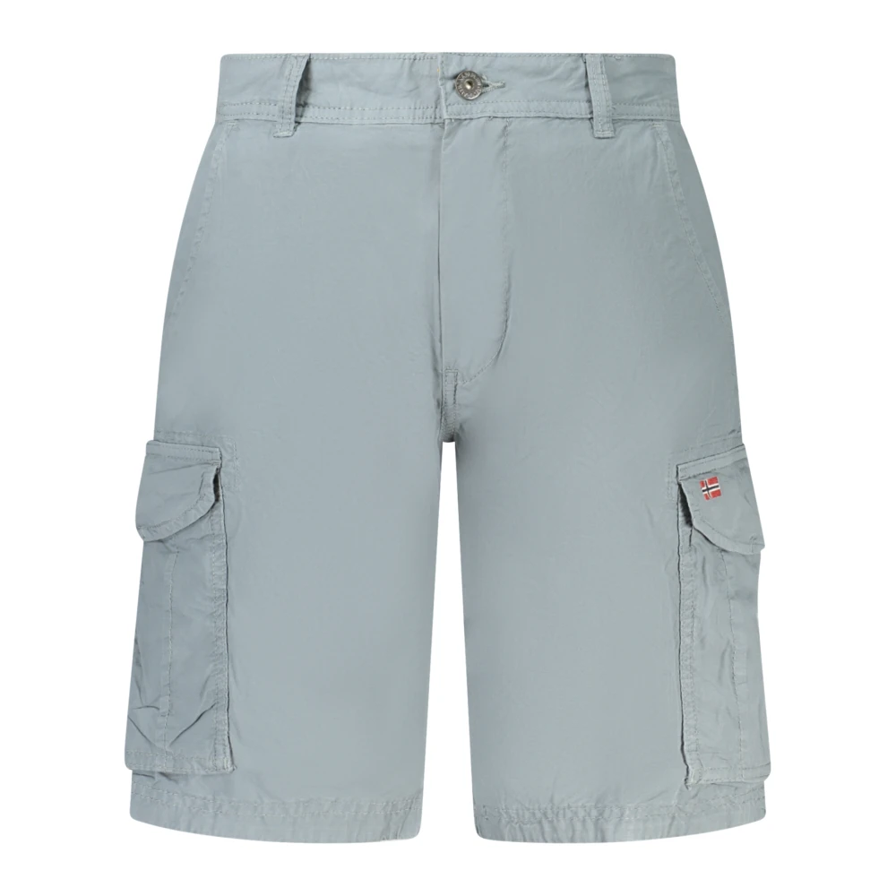 Napapijri Men's Gray Noto Bermuda Shorts - Casual Shorts - W32 - Shorts