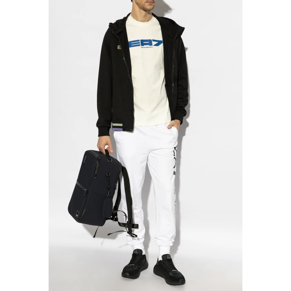 Emporio Armani EA7 T-shirt met logo Beige Heren