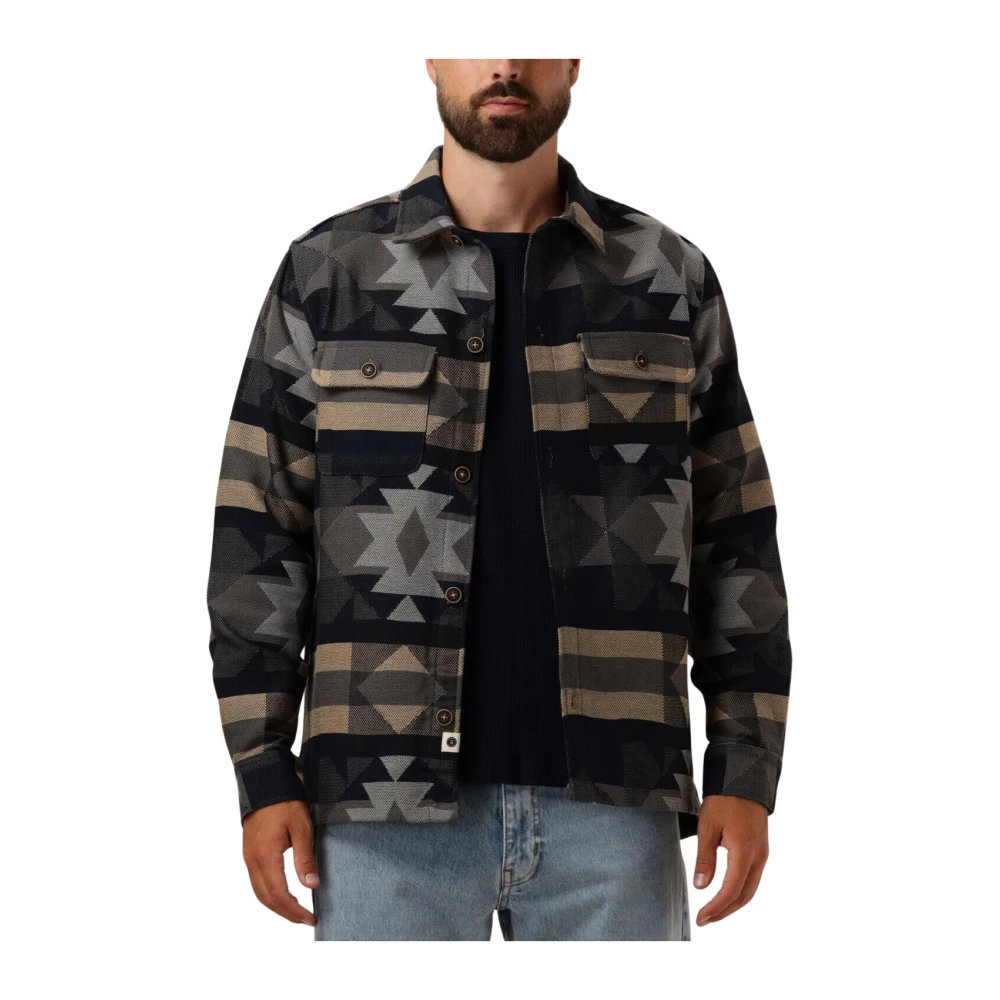 Anerkjendt Blauw Overshirt Akoscar Inka Stijlvol Comfort Multicolor Heren