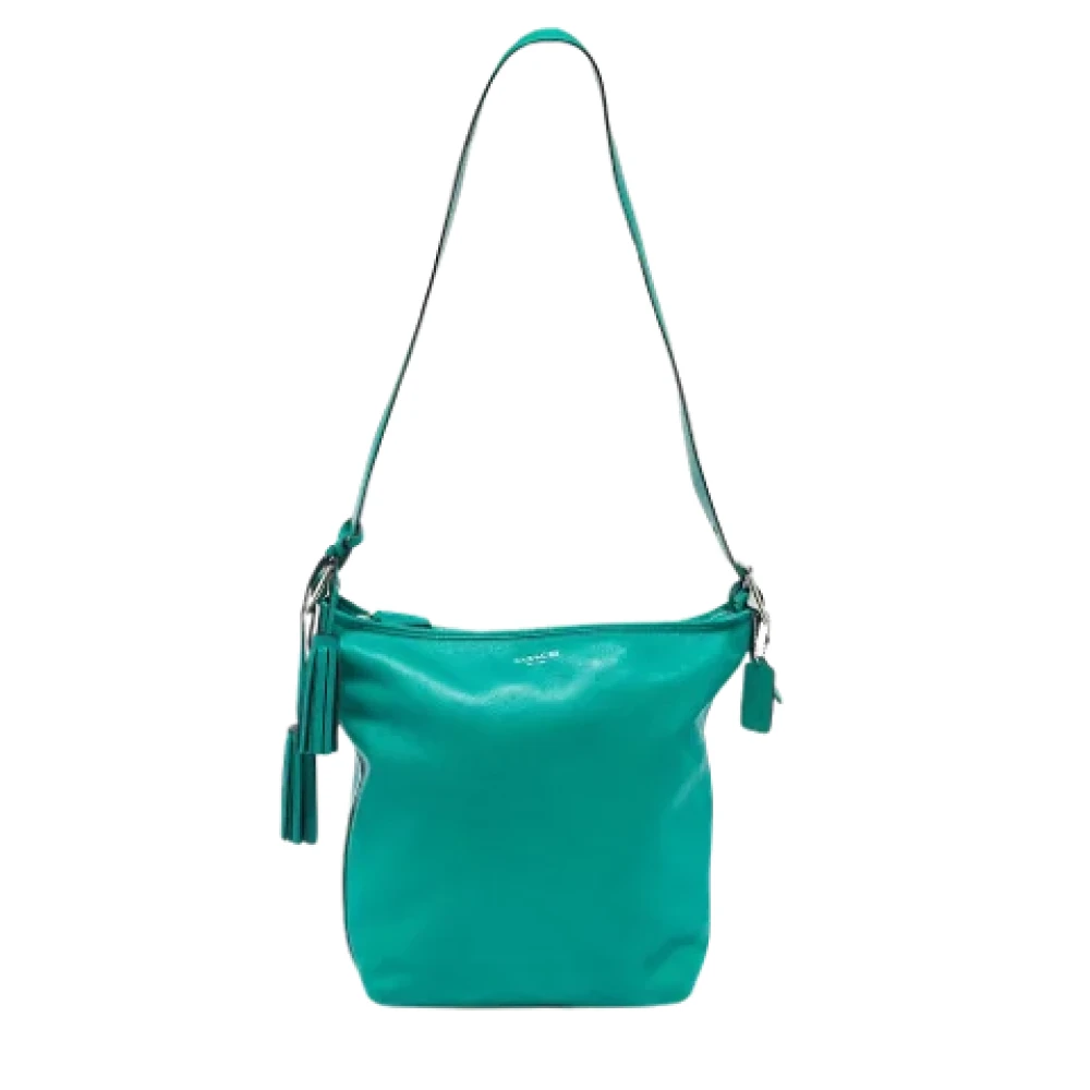Coach Pre-owned Leather shoulder-bags Green Dames